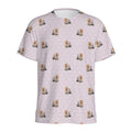 Cute Yorkshire Terrier Pattern Print Men's Athletic T-Shirt