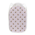 Cute Yorkshire Terrier Pattern Print Mesh Laundry Hamper