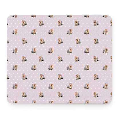 Cute Yorkshire Terrier Pattern Print Mouse Pad