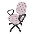 Cute Yorkshire Terrier Pattern Print Office Chair Cover