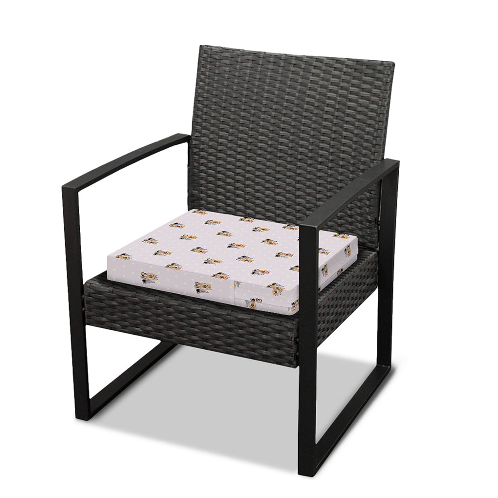 Cute Yorkshire Terrier Pattern Print Outdoor Seat Cushion Cover