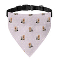 Cute Yorkshire Terrier Pattern Print Over The Collar Dog Bandana