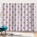 Cute Yorkshire Terrier Pattern Print Pencil Pleat Curtains