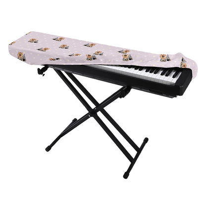 Cute Yorkshire Terrier Pattern Print Piano Keyboard Cover