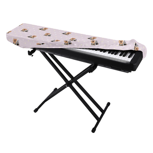 Cute Yorkshire Terrier Pattern Print Piano Keyboard Cover