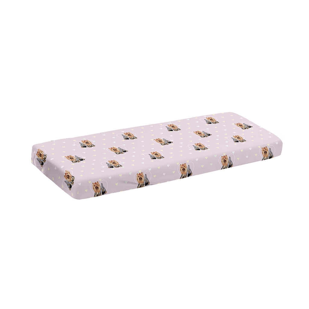 Cute Yorkshire Terrier Pattern Print Piano Keyboard Cover