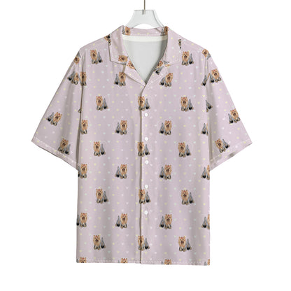 Cute Yorkshire Terrier Pattern Print Rayon Hawaiian Shirt