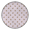 Cute Yorkshire Terrier Pattern Print Round Floor Mat