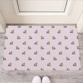 Cute Yorkshire Terrier Pattern Print Rubber Doormat