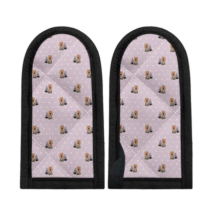 Cute Yorkshire Terrier Pattern Print Skillet Handle Cover