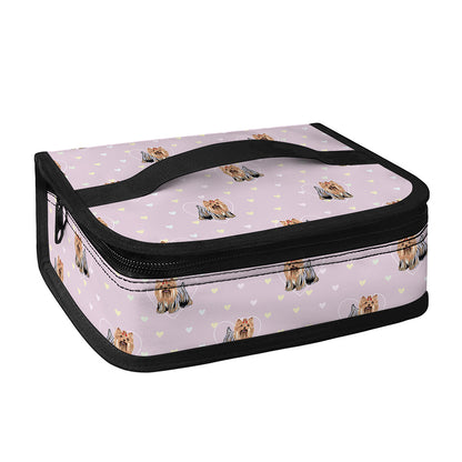 Cute Yorkshire Terrier Pattern Print Small Lunch Bag