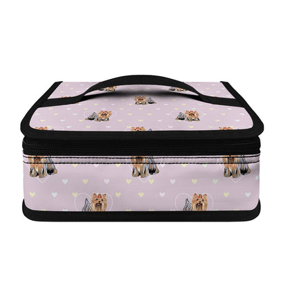 Cute Yorkshire Terrier Pattern Print Small Lunch Bag
