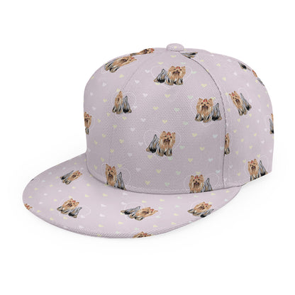 Cute Yorkshire Terrier Pattern Print Snapback Cap