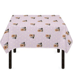 Cute Yorkshire Terrier Pattern Print Tablecloth