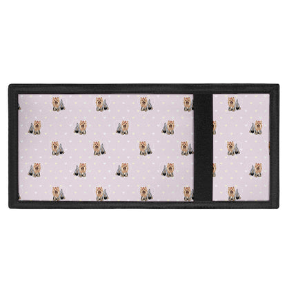 Cute Yorkshire Terrier Pattern Print Trifold Wallet