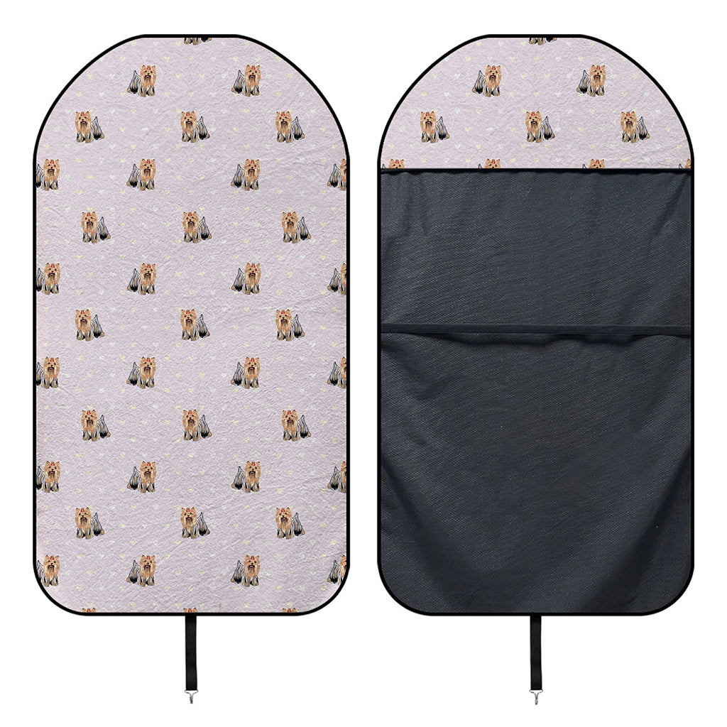 Cute Yorkshire Terrier Pattern Print Waterproof Car Seat Cover