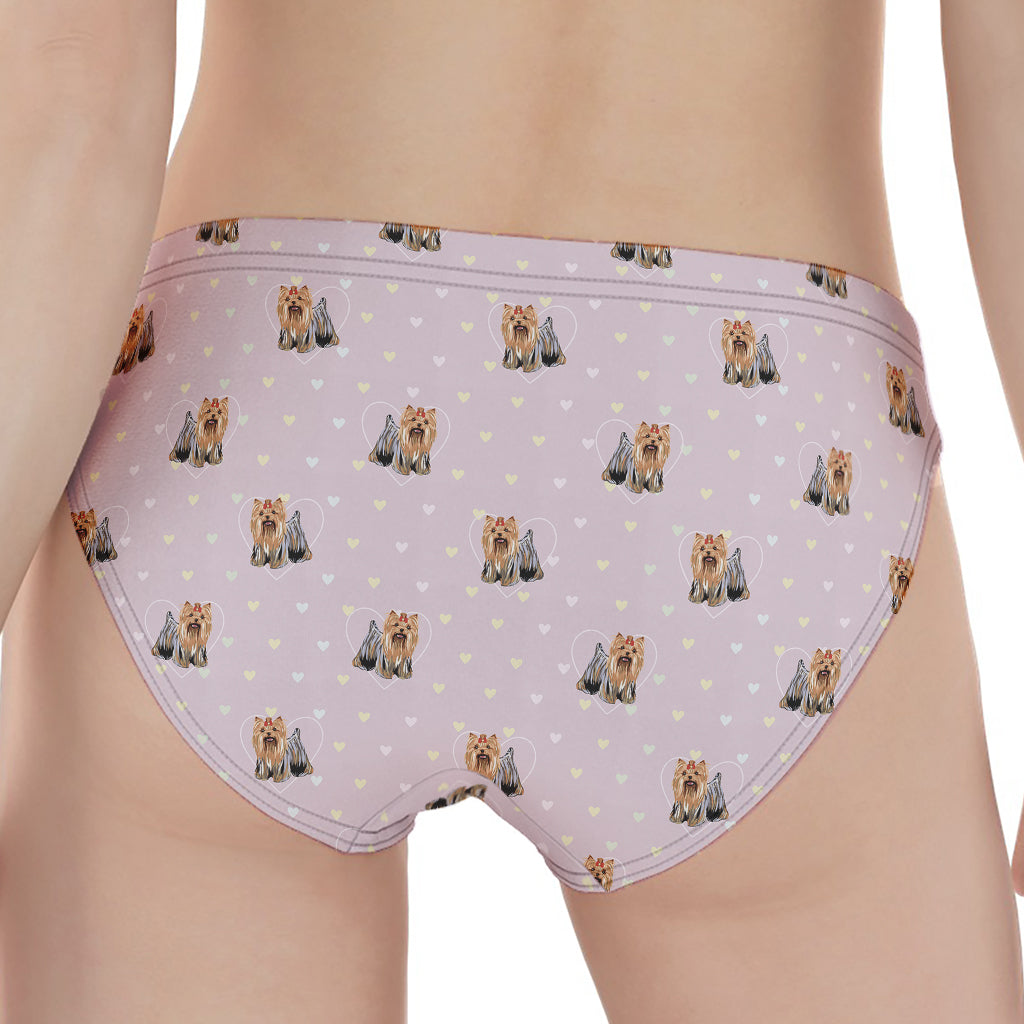 Cute Yorkshire Terrier Pattern Print Women's Panties