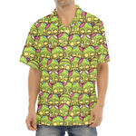 Cute Zombie Pattern Print Aloha Shirt