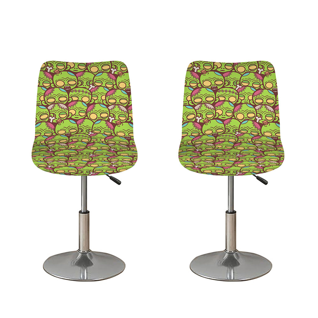 Cute Zombie Pattern Print Bar Stool Covers