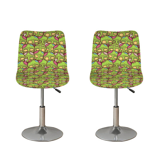 Cute Zombie Pattern Print Bar Stool Covers