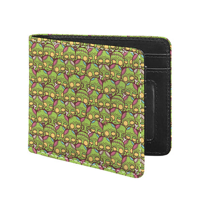 Cute Zombie Pattern Print Bifold Wallet