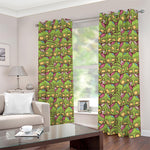 Cute Zombie Pattern Print Blackout Grommet Curtains