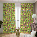 Cute Zombie Pattern Print Blackout Pencil Pleat Curtains