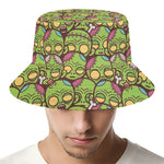 Cute Zombie Pattern Print Bucket Hat