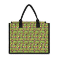 Cute Zombie Pattern Print Canvas Tote Bag