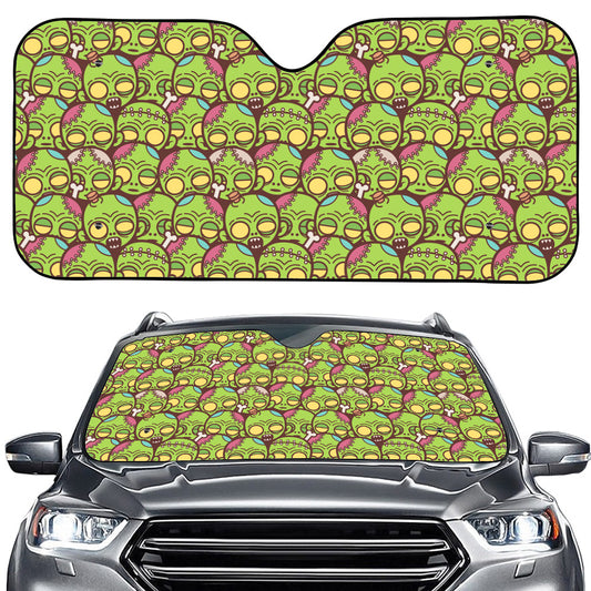 Cute Zombie Pattern Print Car Windshield Sun Shade