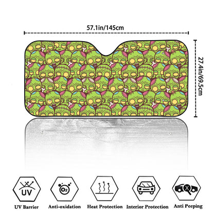 Cute Zombie Pattern Print Car Windshield Sun Shade