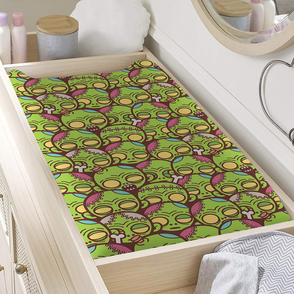 Cute Zombie Pattern Print Changing Pad Cover