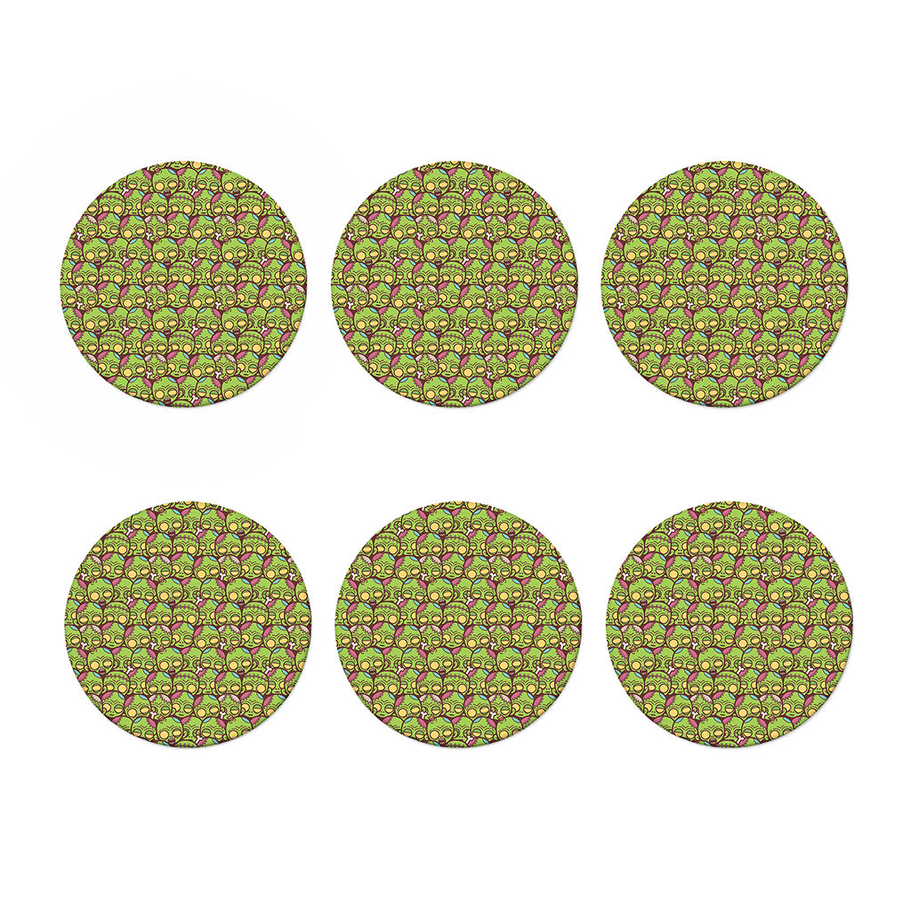 Cute Zombie Pattern Print Coaster Set
