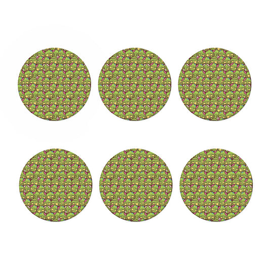 Cute Zombie Pattern Print Coaster Set