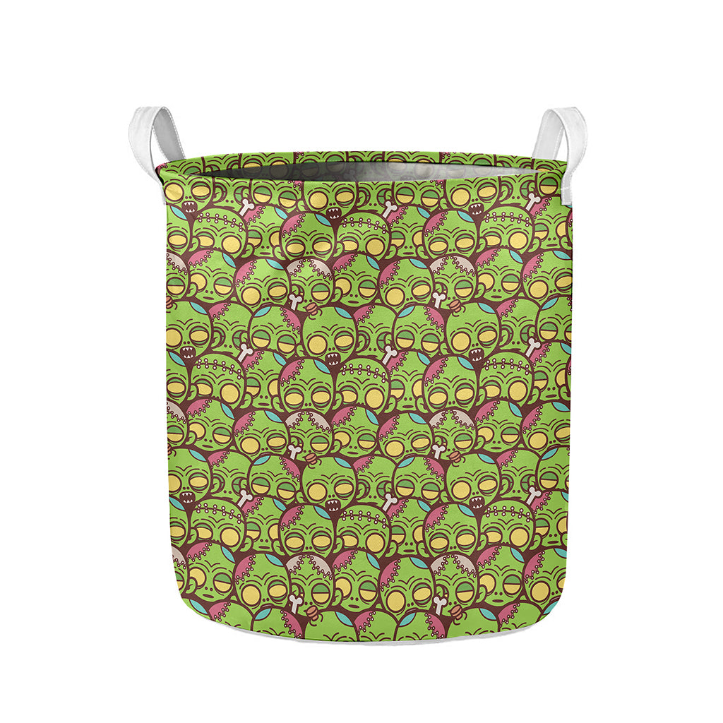 Cute Zombie Pattern Print Collapsible Laundry Basket