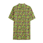 Cute Zombie Pattern Print Cotton Hawaiian Shirt