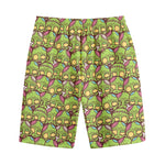 Cute Zombie Pattern Print Cotton Shorts