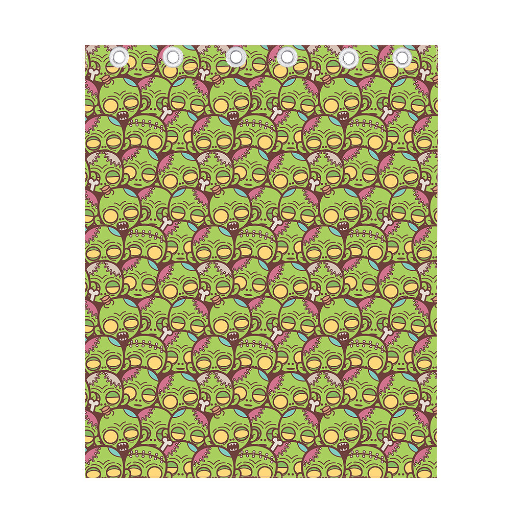 Cute Zombie Pattern Print Curtain