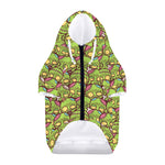 Cute Zombie Pattern Print Dog Zip Up Hoodie