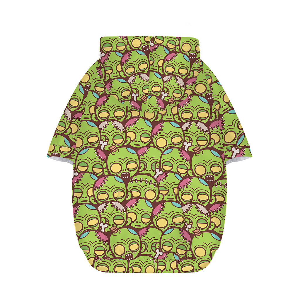 Cute Zombie Pattern Print Dog Zip Up Hoodie