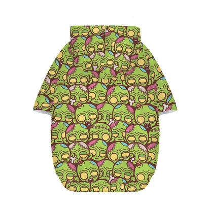 Cute Zombie Pattern Print Dog Zip Up Hoodie