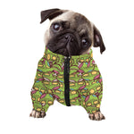 Cute Zombie Pattern Print Dog Zip Up Jacket