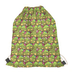 Cute Zombie Pattern Print Drawstring Bag