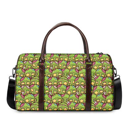 Cute Zombie Pattern Print Duffle Bag