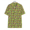 Cute Zombie Pattern Print Hawaiian Shirt