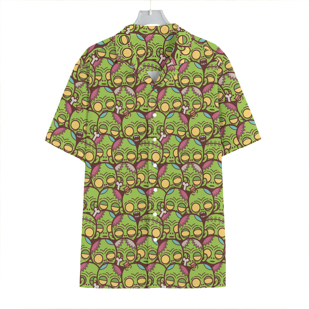Cute Zombie Pattern Print Hawaiian Shirt