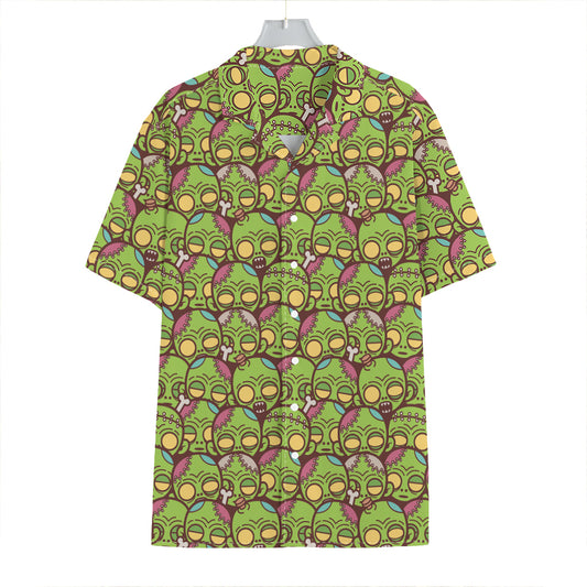 Cute Zombie Pattern Print Hawaiian Shirt