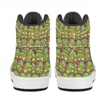 Cute Zombie Pattern Print High Top Leather Sneakers