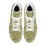 Cute Zombie Pattern Print High Top Leather Sneakers