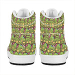 Cute Zombie Pattern Print High Top Leather Sneakers